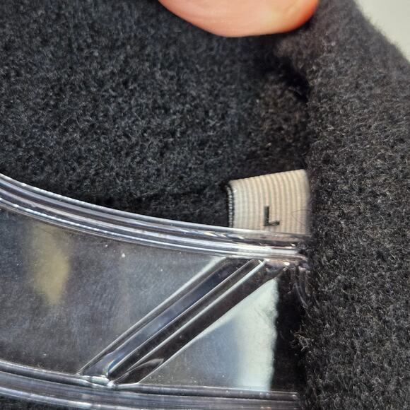 CH Carolina Herrera Wool Black Blazer Jacket Double Breasted Dark Academia Large - Picture 4 of 9